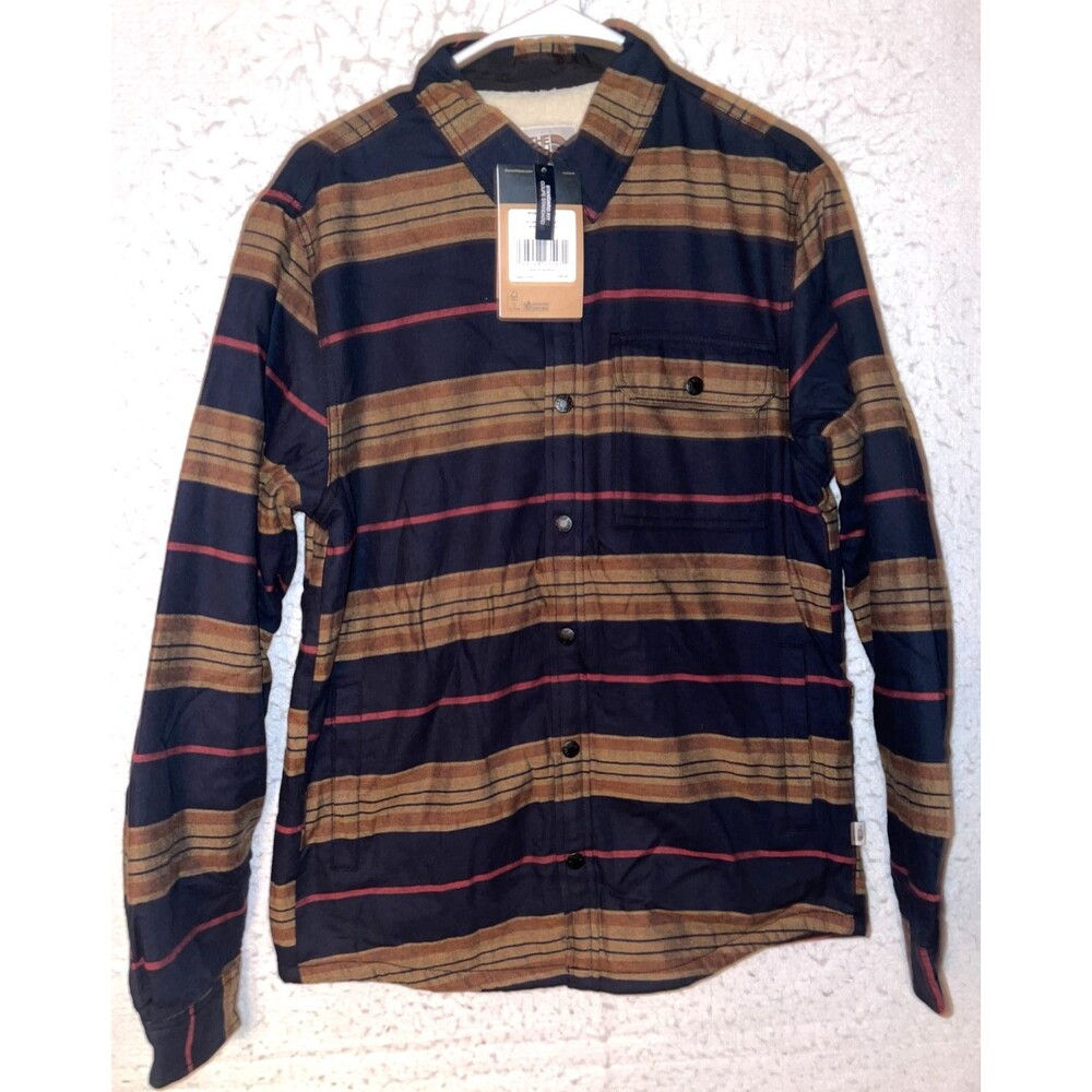The North Face Men’s Campshire Shirt Half Dome Stripe Sz S Flannel Sherpa $109